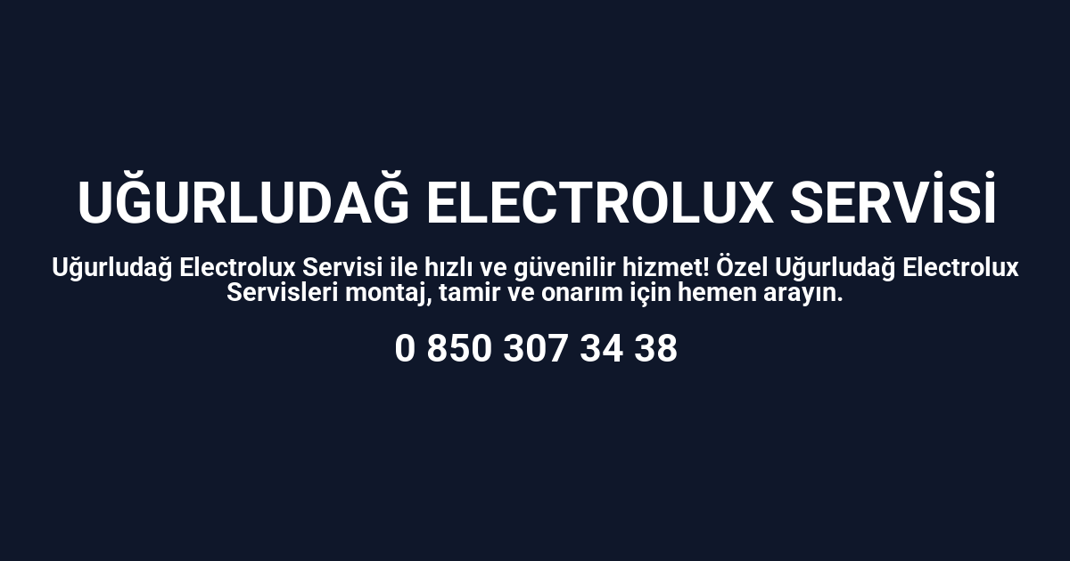 Uğurludağ Electrolux Servisi